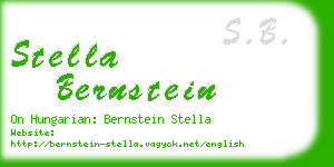 stella bernstein business card